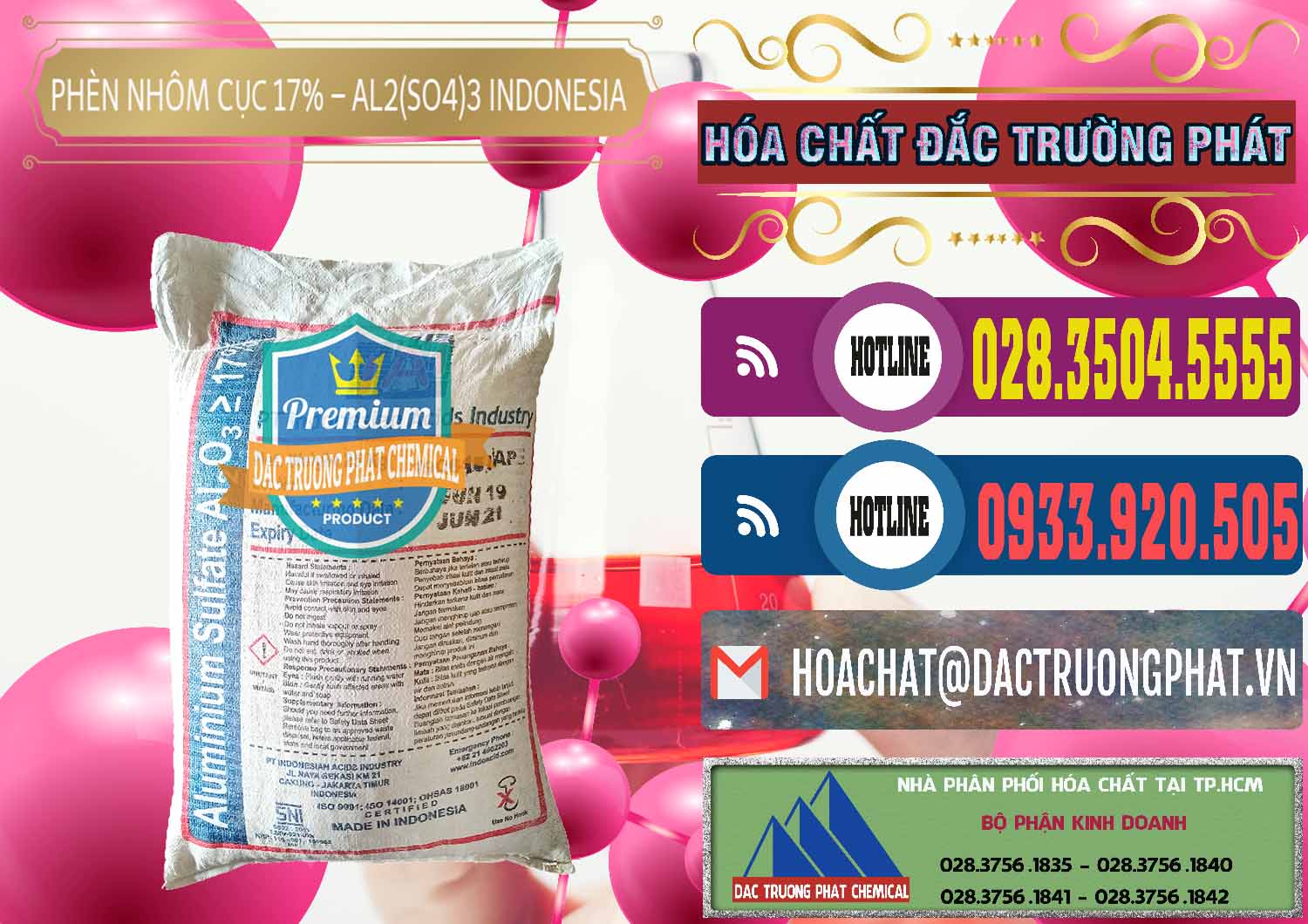 Đơn vị cung cấp ( bán ) Phèn Nhôm Cục - Al2(SO4)3 17% bao 25kg Indonesia - 0115 - Cty chuyên nhập khẩu ( cung cấp ) hóa chất tại TP.HCM - muabanhoachat.com.vn