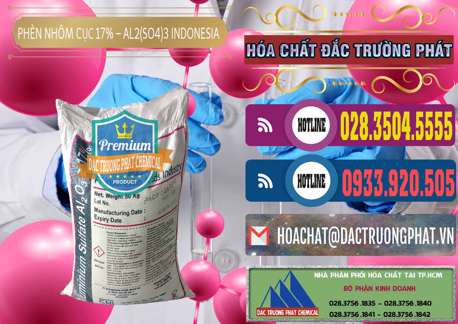 Cty bán ( cung cấp ) Phèn Nhôm Cục - Al2(SO4)3 17% bao 50kg Indonesia - 0113 - Nơi chuyên phân phối - cung ứng hóa chất tại TP.HCM - muabanhoachat.com.vn