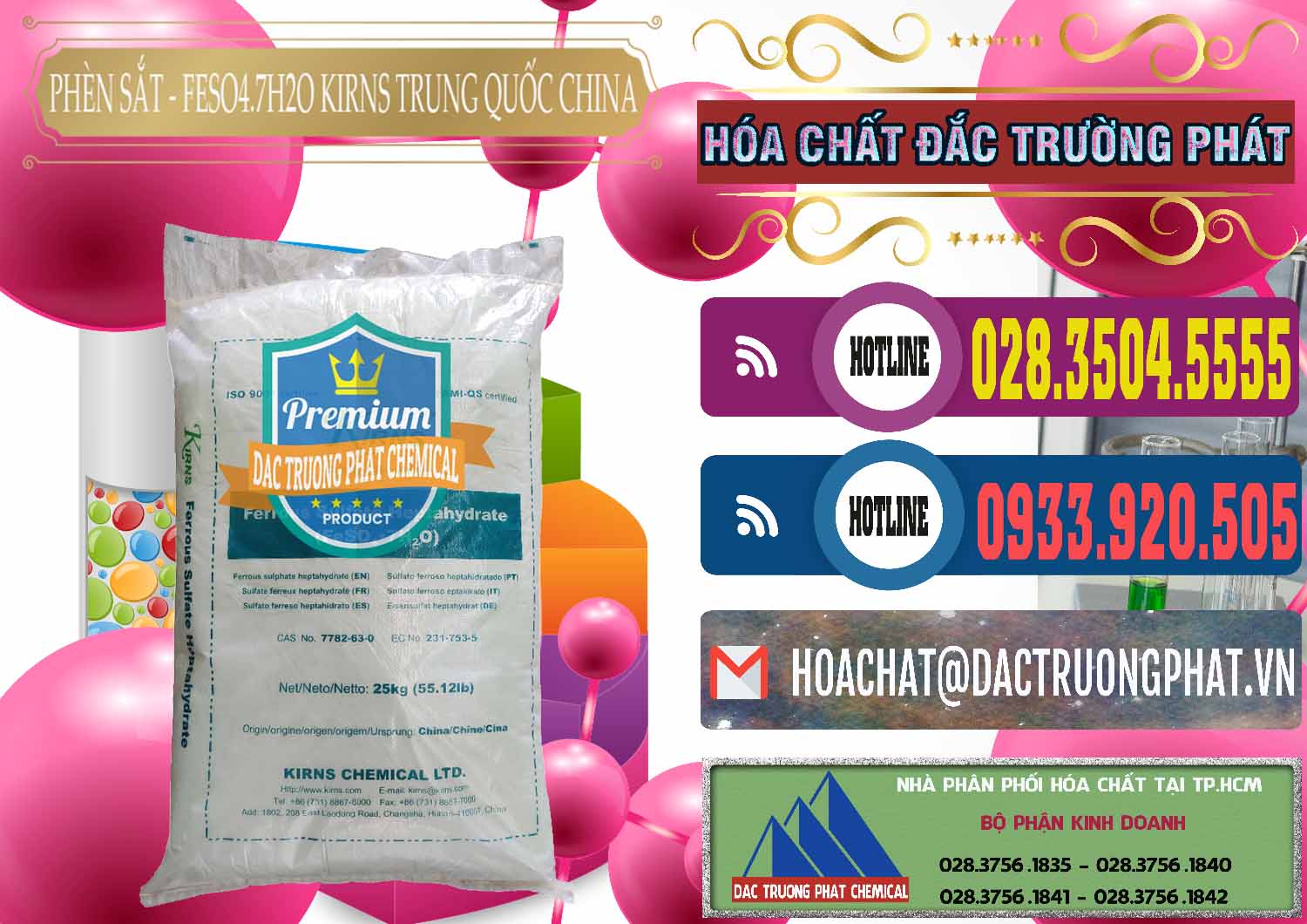 Cty chuyên phân phối - bán Phèn Sắt - FeSO4.7H2O 98% Kirns Trung Quốc China - 0117 - Cty chuyên nhập khẩu _ phân phối hóa chất tại TP.HCM - muabanhoachat.com.vn