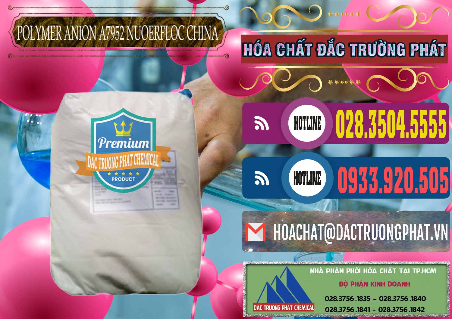 Cty nhập khẩu ( bán ) Polymer Anion A7952 Nuoerfloc Trung Quốc China - 0476 - Đơn vị kinh doanh - cung cấp hóa chất tại TP.HCM - muabanhoachat.com.vn
