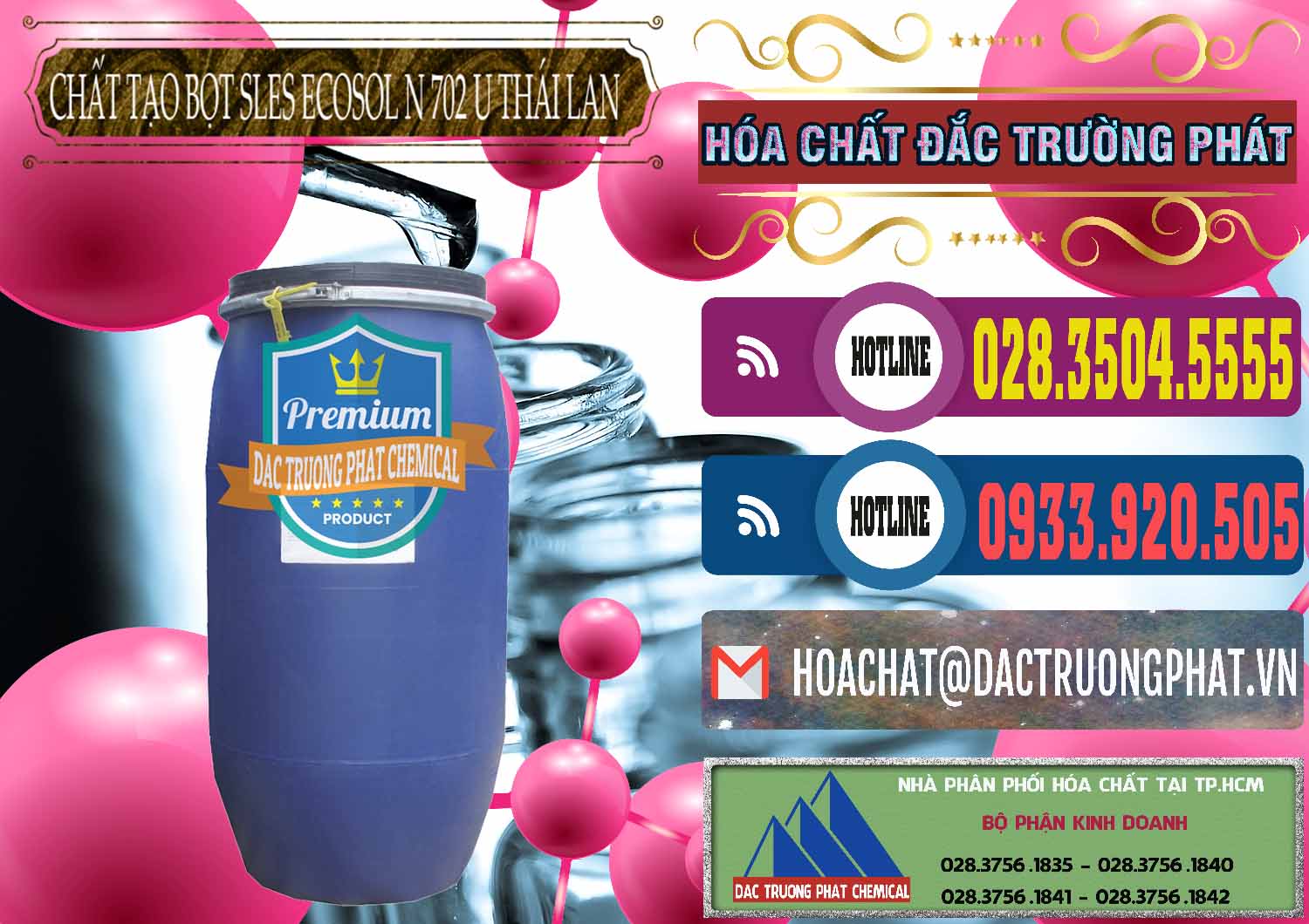 Nơi nhập khẩu - bán Chất Tạo Bọt Sles - Sodium Lauryl Ether Sulphate Ecosol N 702 U Thái Lan - 0254 - Chuyên cung cấp ( phân phối ) hóa chất tại TP.HCM - muabanhoachat.com.vn