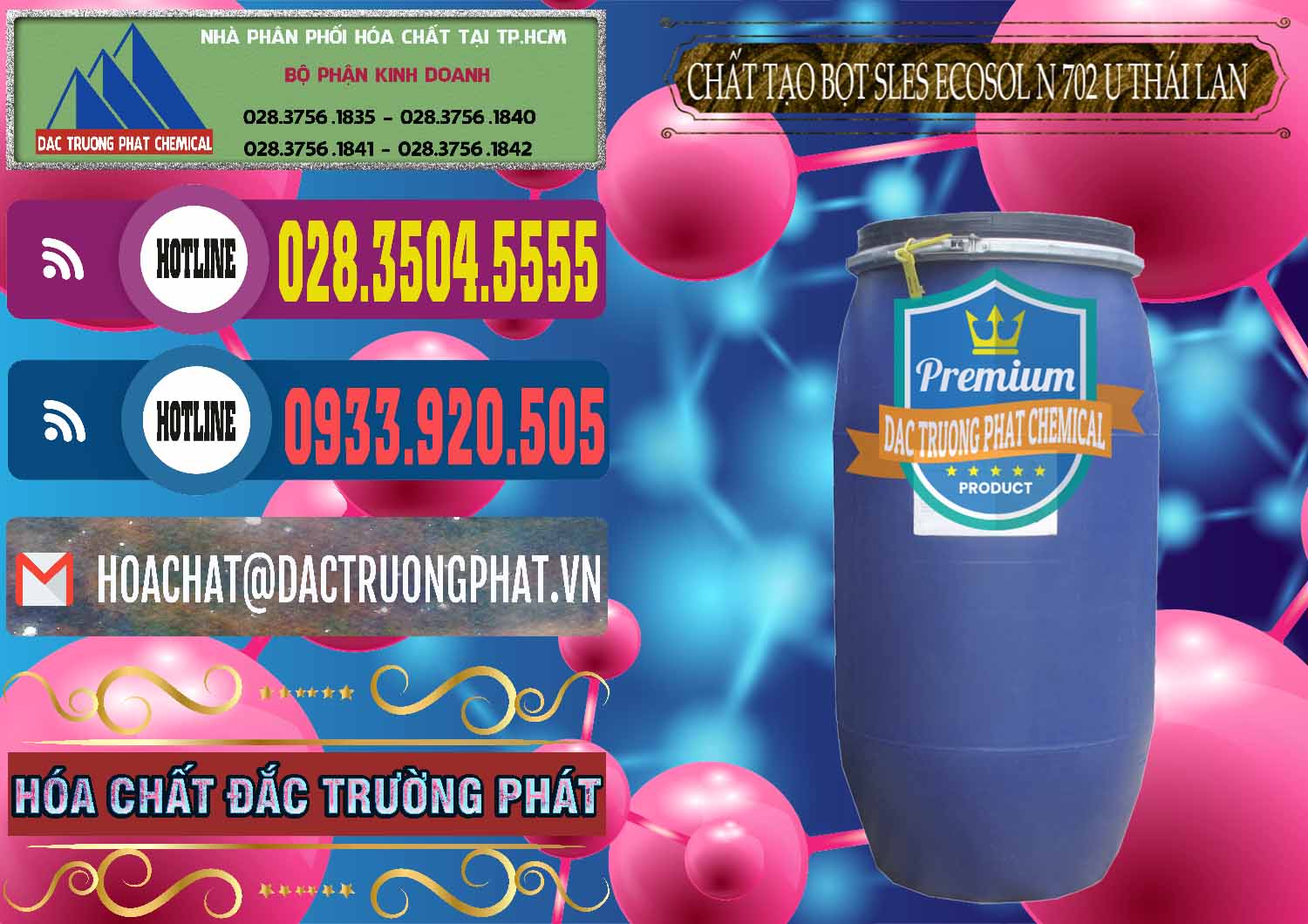 Cty chuyên bán - cung ứng Chất Tạo Bọt Sles - Sodium Lauryl Ether Sulphate Ecosol N 702 U Thái Lan - 0254 - Chuyên cung cấp _ bán hóa chất tại TP.HCM - muabanhoachat.com.vn