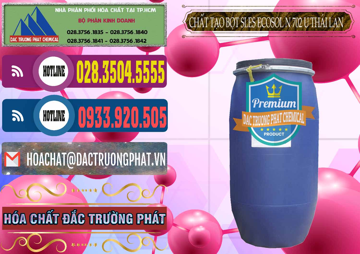 Nơi chuyên cung cấp ( bán ) Chất Tạo Bọt Sles - Sodium Lauryl Ether Sulphate Ecosol N 702 U Thái Lan - 0254 - Đơn vị chuyên cung cấp và nhập khẩu hóa chất tại TP.HCM - muabanhoachat.com.vn