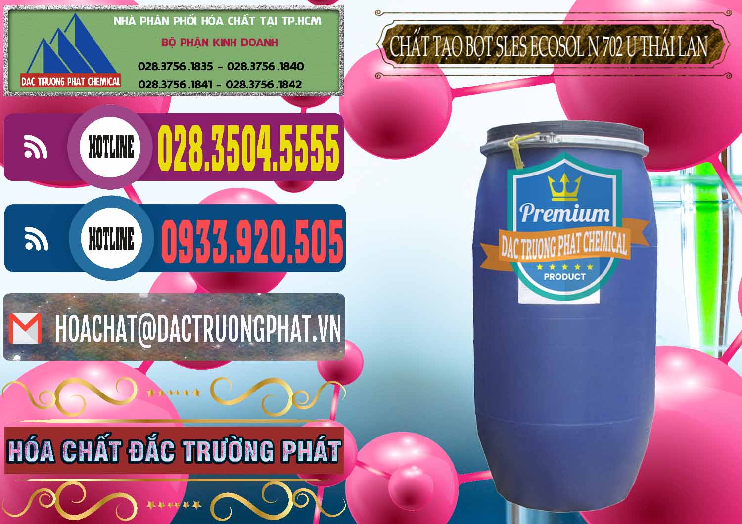 Đơn vị bán và phân phối Chất Tạo Bọt Sles - Sodium Lauryl Ether Sulphate Ecosol N 702 U Thái Lan - 0254 - Cty phân phối ( bán ) hóa chất tại TP.HCM - muabanhoachat.com.vn
