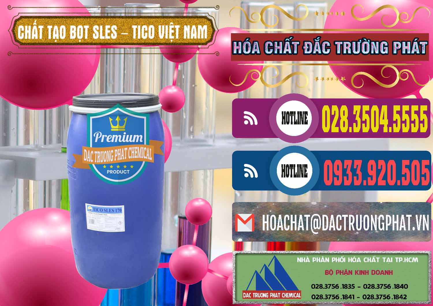 Đơn vị chuyên bán & phân phối Chất Tạo Bọt Sles - Sodium Lauryl Ether Sulphate Tico Việt Nam - 0304 - Chuyên phân phối _ kinh doanh hóa chất tại TP.HCM - muabanhoachat.com.vn
