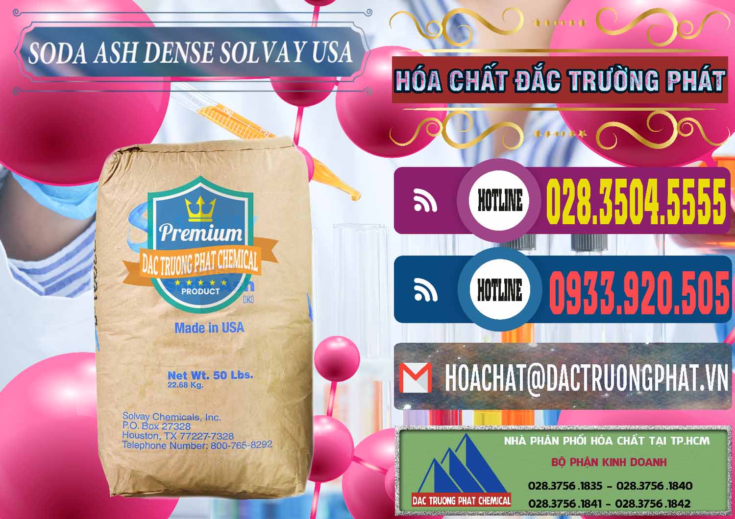 Đơn vị cung ứng & bán Soda Ash Dense - NA2CO3 Solvay Mỹ USA - 0337 - Nhà phân phối & nhập khẩu hóa chất tại TP.HCM - muabanhoachat.com.vn