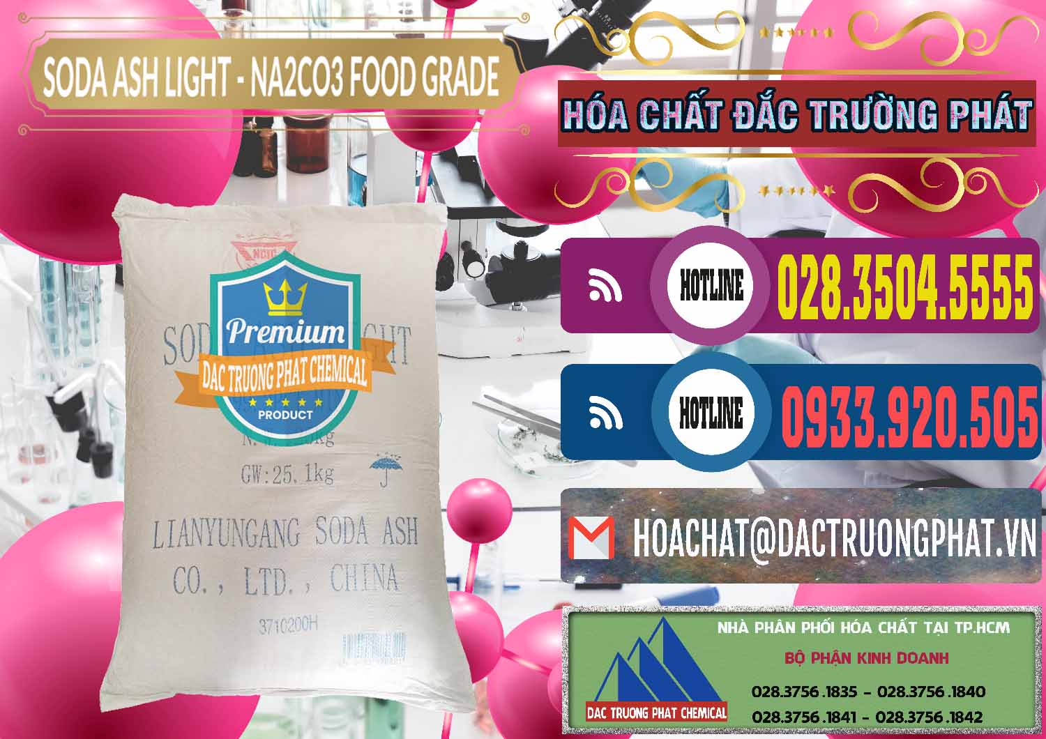 Soda Ash Light – NA2CO3 Food Grade Trung Quốc China Nơi cung ứng _ bán Soda Ash Light – NA2CO3 Food Grade Trung Quốc China - 0127 - Đơn vị phân phối _ cung cấp hóa chất tại TP.HCM - muabanhoachat.com.vn