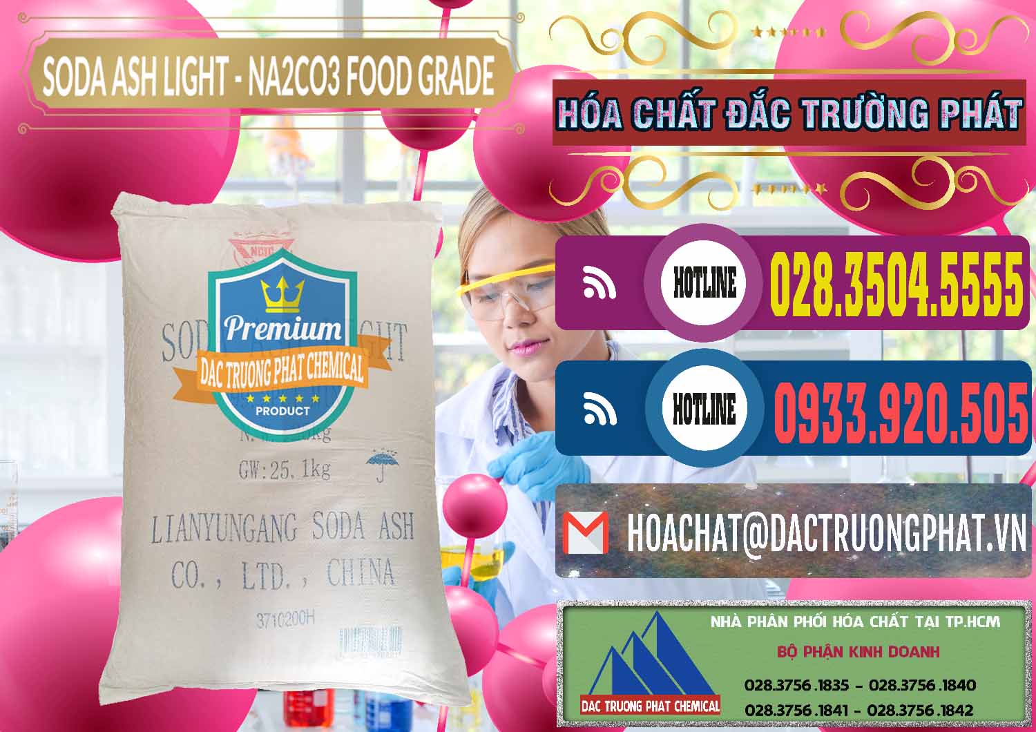 Soda Ash Light – NA2CO3 Food Grade Trung Quốc China Nơi chuyên bán ( cung cấp ) Soda Ash Light – NA2CO3 Food Grade Trung Quốc China - 0127 - Cty chuyên phân phối _ nhập khẩu hóa chất tại TP.HCM - muabanhoachat.com.vn