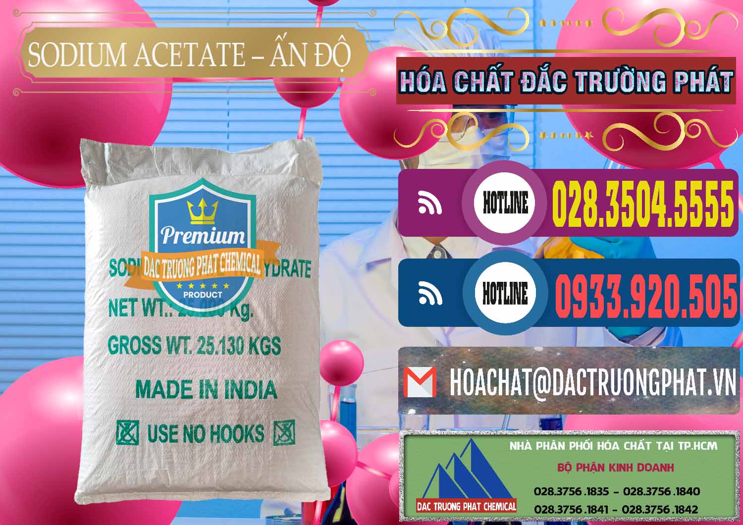 Cty phân phối và bán Sodium Acetate - Natri Acetate Ấn Độ India - 0133 - Nhà phân phối _ cung cấp hóa chất tại TP.HCM - muabanhoachat.com.vn
