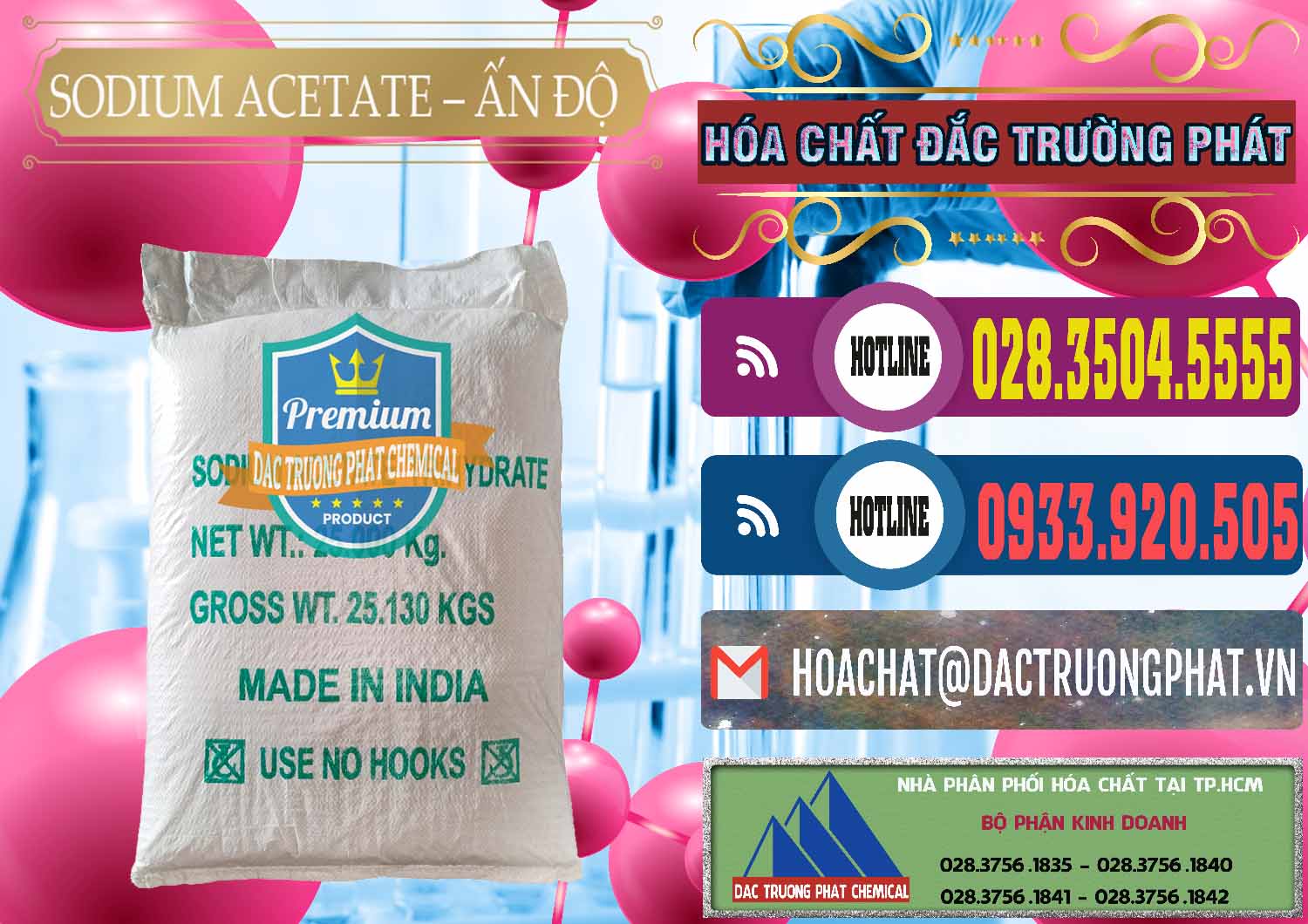 Công ty bán - cung cấp Sodium Acetate - Natri Acetate Ấn Độ India - 0133 - Nơi phân phối _ nhập khẩu hóa chất tại TP.HCM - muabanhoachat.com.vn