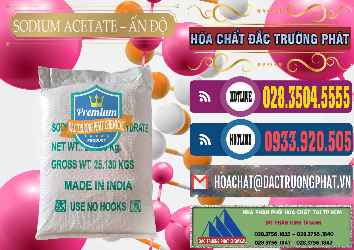 Nơi chuyên nhập khẩu - bán Sodium Acetate - Natri Acetate Ấn Độ India - 0133 - Đơn vị cung cấp _ phân phối hóa chất tại TP.HCM - muabanhoachat.com.vn
