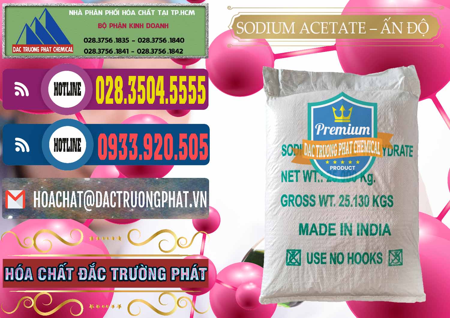 Đơn vị chuyên cung ứng _ bán Sodium Acetate - Natri Acetate Ấn Độ India - 0133 - Nhà phân phối và kinh doanh hóa chất tại TP.HCM - muabanhoachat.com.vn