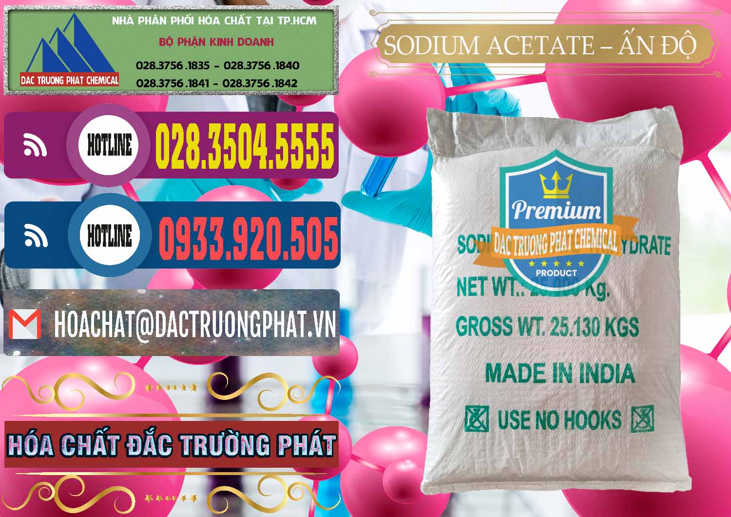 Bán - phân phối Sodium Acetate - Natri Acetate Ấn Độ India - 0133 - Cty cung cấp - phân phối hóa chất tại TP.HCM - muabanhoachat.com.vn