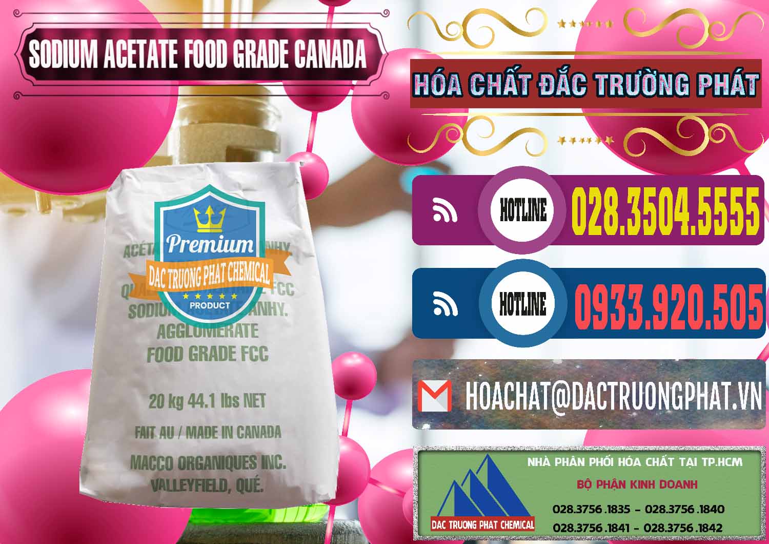 Công ty cung ứng ( bán ) Sodium Acetate - Natri Acetate Food Grade Canada - 0282 - Cty chuyên bán và cung cấp hóa chất tại TP.HCM - muabanhoachat.com.vn