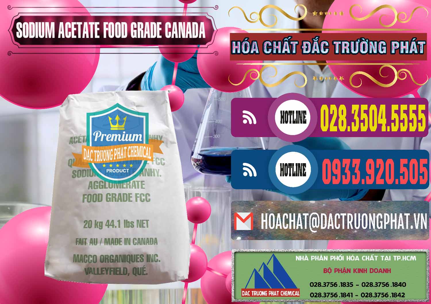 Cty chuyên phân phối và bán Sodium Acetate - Natri Acetate Food Grade Canada - 0282 - Nơi chuyên phân phối ( bán ) hóa chất tại TP.HCM - muabanhoachat.com.vn