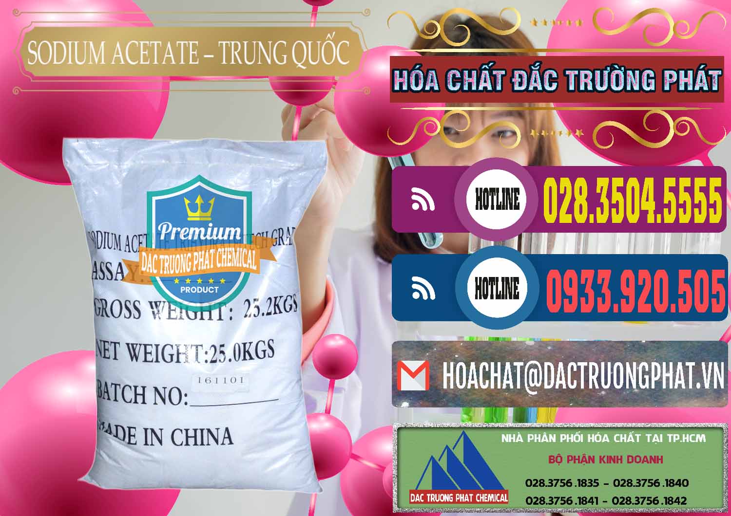 Đơn vị chuyên bán _ phân phối Sodium Acetate - Natri Acetate Trung Quốc China - 0134 - Nơi cung cấp và kinh doanh hóa chất tại TP.HCM - muabanhoachat.com.vn