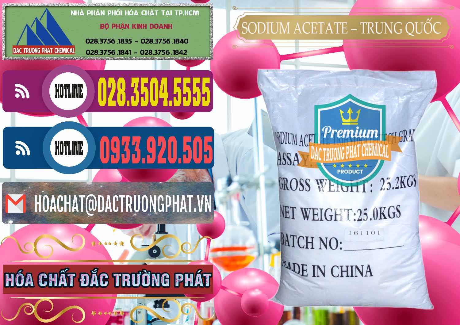 Chuyên bán & phân phối Sodium Acetate - Natri Acetate Trung Quốc China - 0134 - Đơn vị phân phối _ bán hóa chất tại TP.HCM - muabanhoachat.com.vn