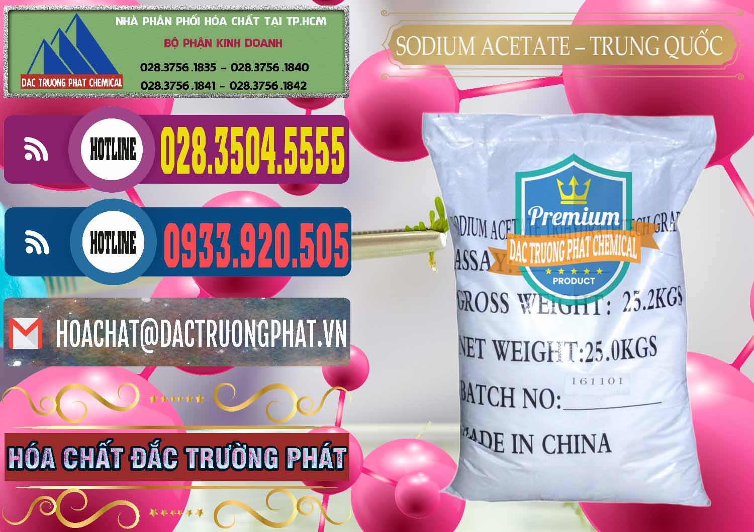 Cty kinh doanh & bán Sodium Acetate - Natri Acetate Trung Quốc China - 0134 - Đơn vị cung cấp _ nhập khẩu hóa chất tại TP.HCM - muabanhoachat.com.vn