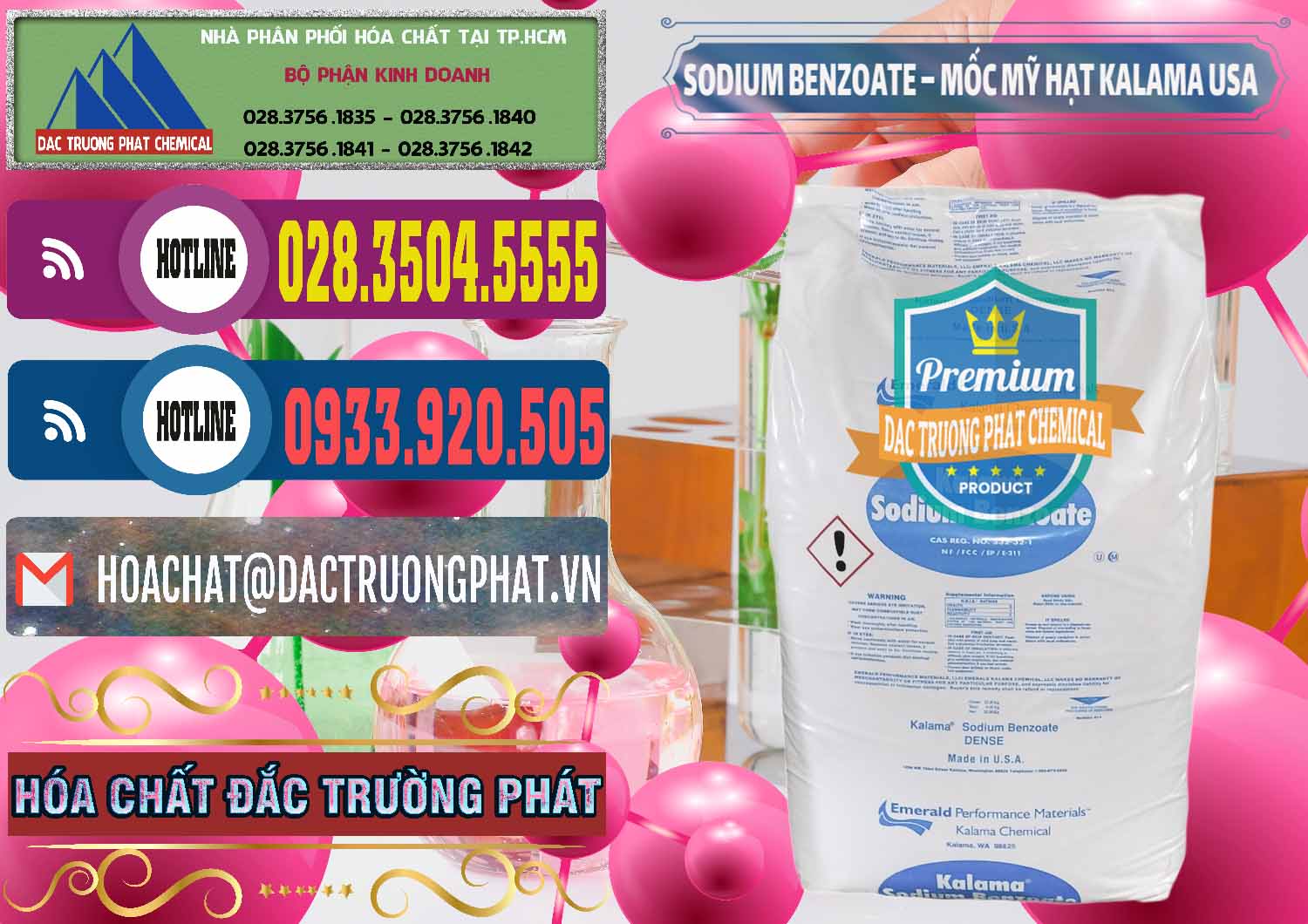 Cung cấp và bán Sodium Benzoate - Mốc Hạt Kalama Food Grade Mỹ Usa - 0137 - Cty phân phối & kinh doanh hóa chất tại TP.HCM - muabanhoachat.com.vn