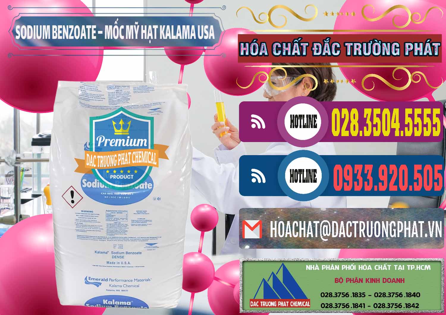 Nơi bán œ kinh doanh Natri Benzoate Dạng Hạt Þ Chất bảo quản Natri Benzoat Kalama Food Mỹ Chuyên cung cấp ( bán ) Sodium Benzoate - Mốc Hạt Kalama Food Grade Mỹ Usa - 0137 - Nơi bán - phân phối hóa chất tại TP.HCM - muabanhoachat.com.vn