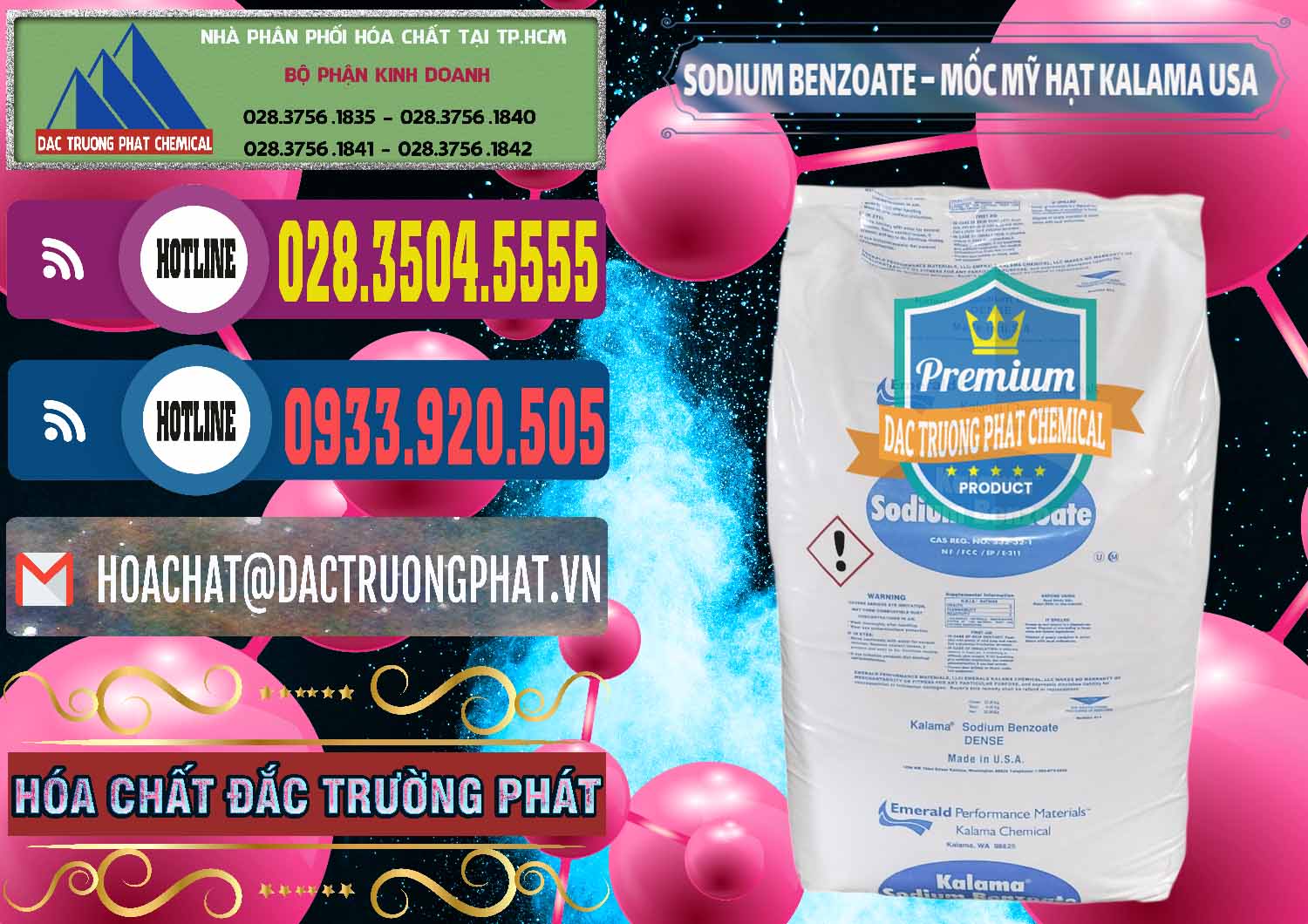 Địa chỉ kinh doanh < bán Hóa chất Benzoate Dạng Hạt _ Chất chống mốc Sodium E211 Dạng Hạt Kalama Food Mỹ Chuyên phân phối & bán Sodium Benzoate - Mốc Hạt Kalama Food Grade Mỹ Usa - 0137 - Công ty chuyên phân phối - cung ứng hóa chất tại TP.HCM - muabanhoachat.com.vn