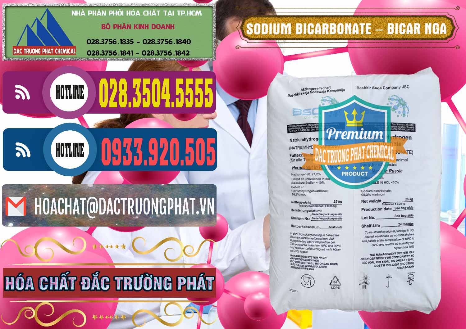 Công ty chuyên phân phối _ bán Sodium Bicarbonate – Bicar NaHCO3 Nga Russia - 0425 - Đơn vị chuyên cung cấp và nhập khẩu hóa chất tại TP.HCM - muabanhoachat.com.vn