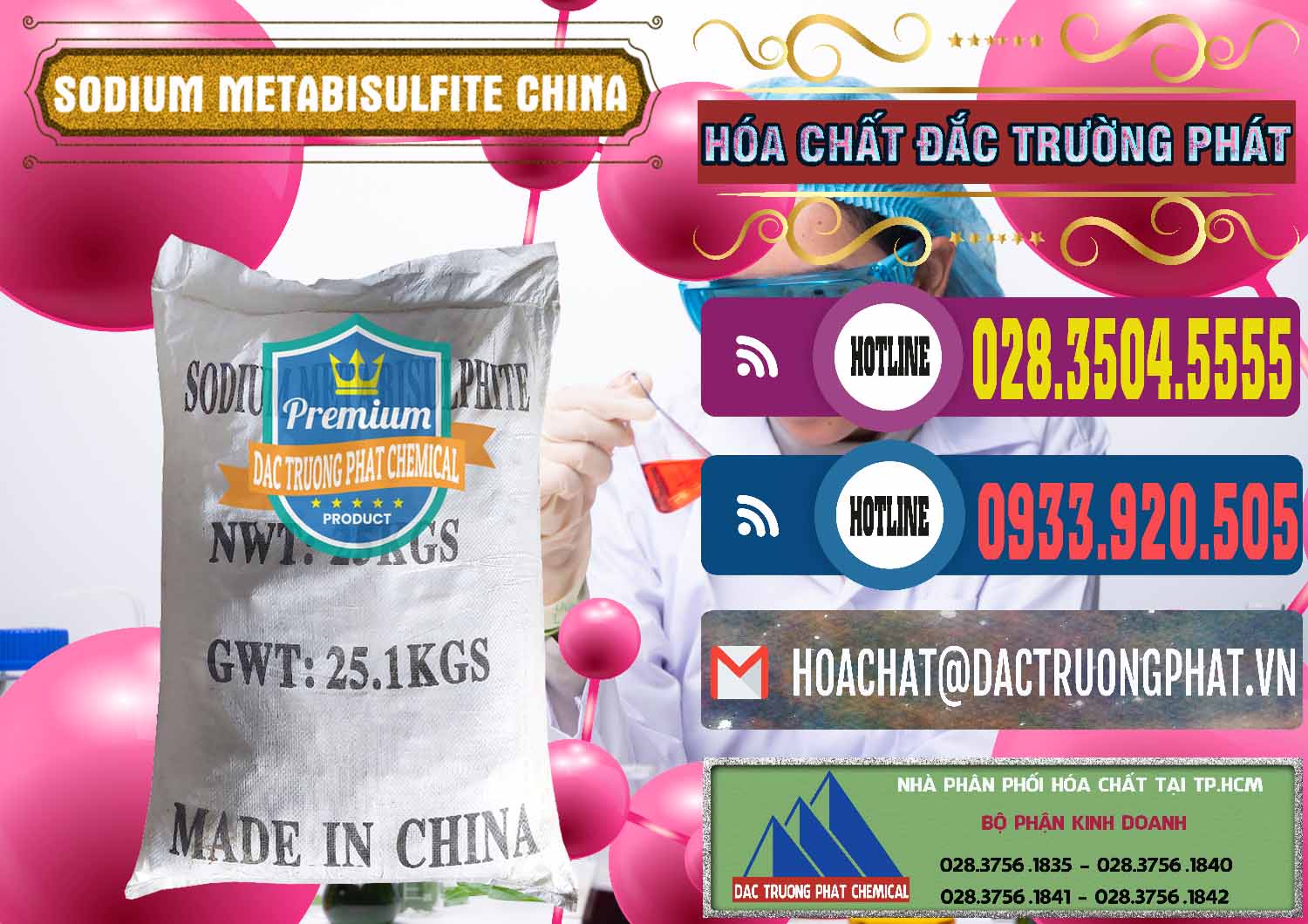 Nhà cung cấp & bán Sodium Metabisulfite - NA2S2O5 Trung Quốc China - 0484 - Kinh doanh - phân phối hóa chất tại TP.HCM - muabanhoachat.com.vn
