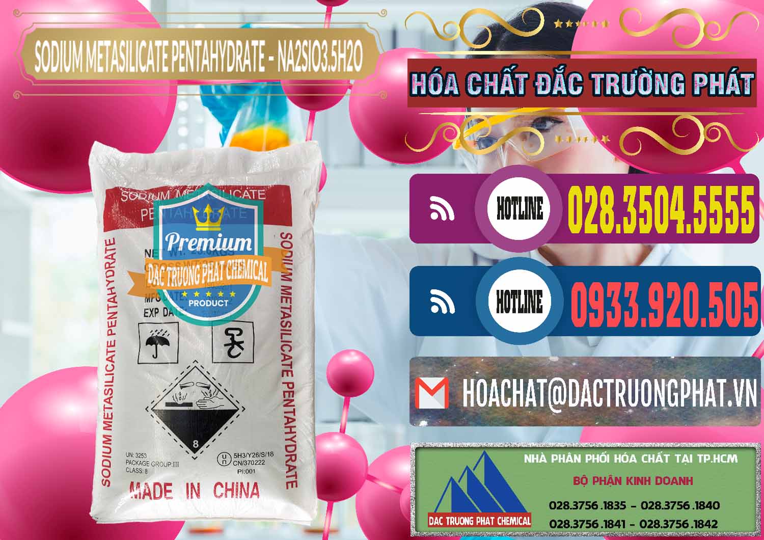Chuyên nhập khẩu - bán Sodium Metasilicate Pentahydrate – Silicate Bột Trung Quốc China - 0147 - Nơi chuyên phân phối - kinh doanh hóa chất tại TP.HCM - muabanhoachat.com.vn