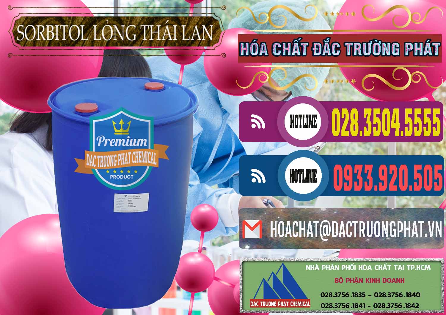 Đơn vị chuyên nhập khẩu & bán Sorbitol - C6H14O6 Lỏng 70% Food Grade Thái Lan Thailand - 0341 - Nơi chuyên phân phối và nhập khẩu hóa chất tại TP.HCM - muabanhoachat.com.vn