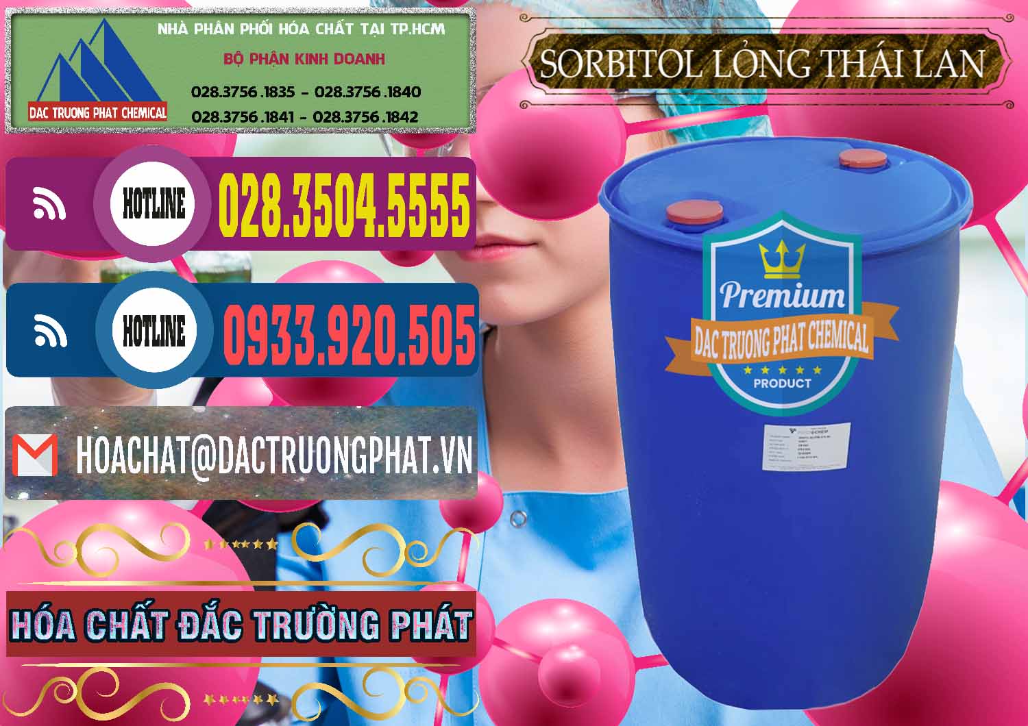 Nơi nhập khẩu ( bán ) Sorbitol - C6H14O6 Lỏng 70% Food Grade Thái Lan Thailand - 0341 - Kinh doanh ( cung cấp ) hóa chất tại TP.HCM - muabanhoachat.com.vn