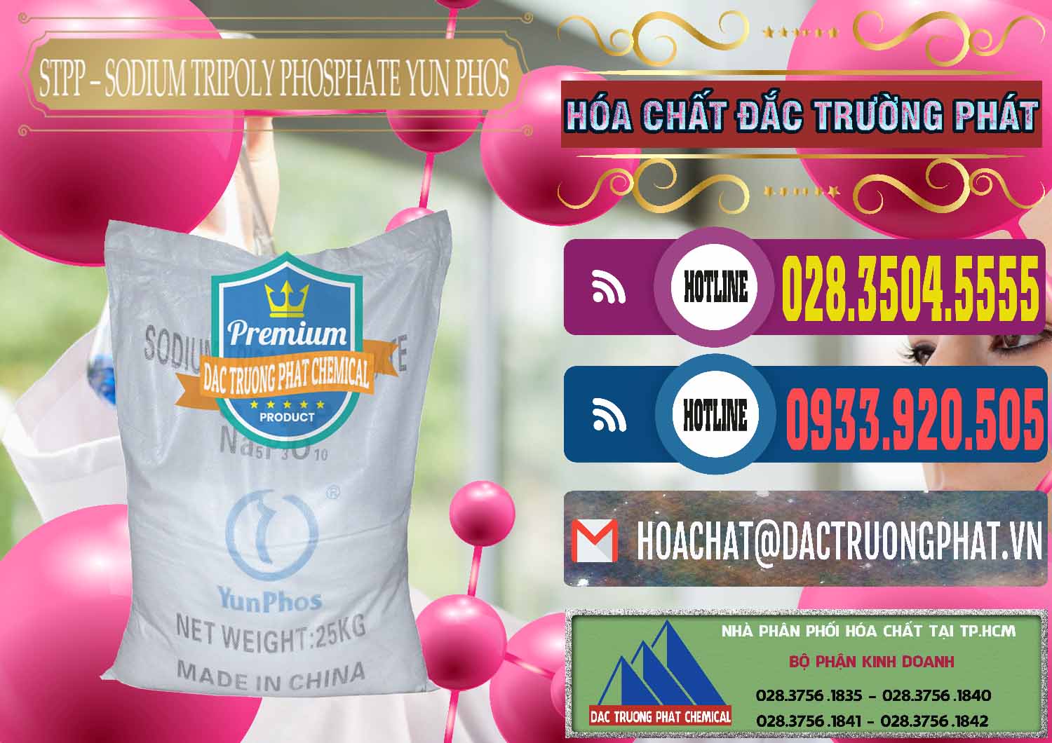 Nơi chuyên phân phối và bán Sodium Tripoly Phosphate - STPP Yun Phos Trung Quốc China - 0153 - Đơn vị cung cấp và phân phối hóa chất tại TP.HCM - muabanhoachat.com.vn