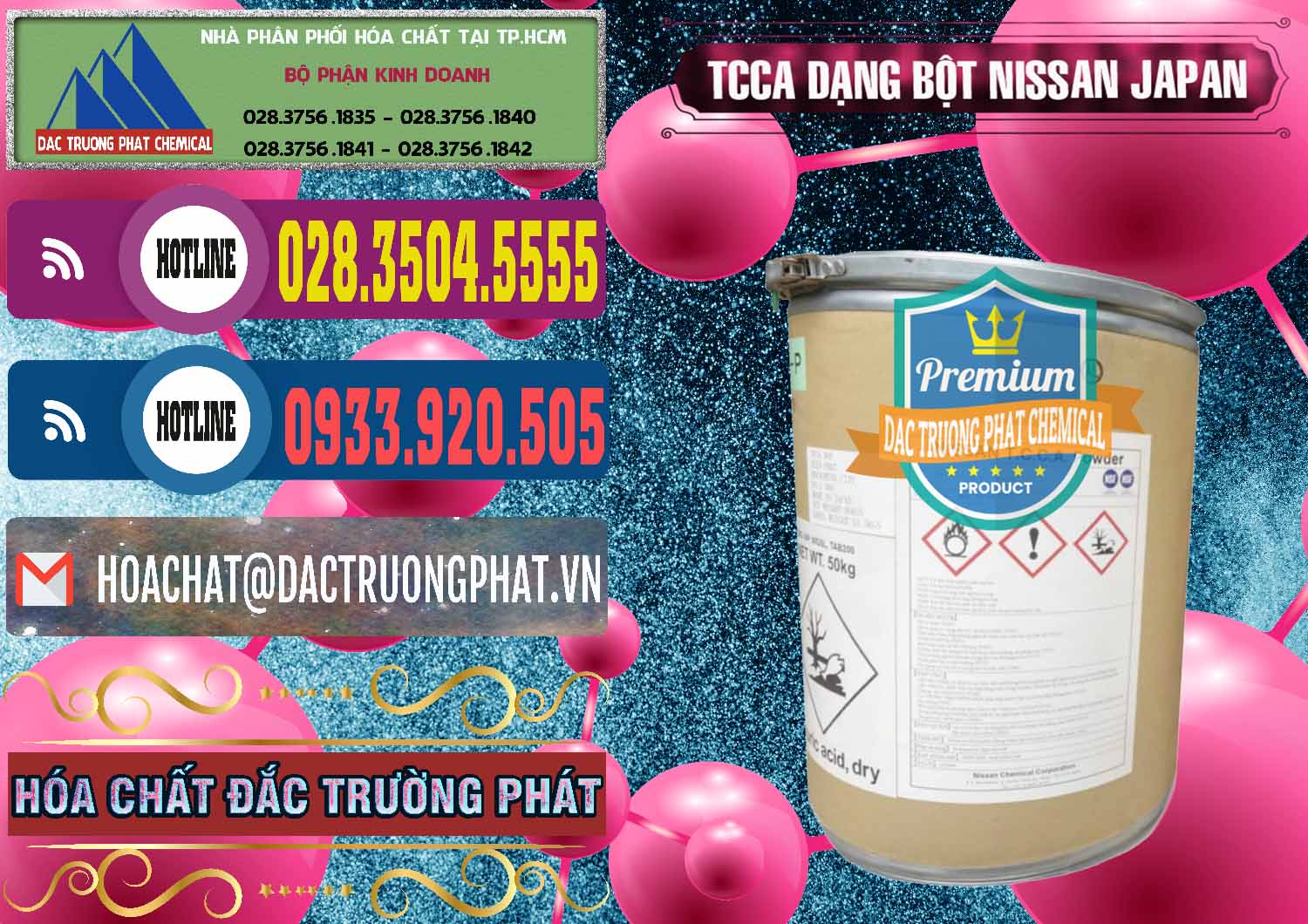 Nơi chuyên bán & cung cấp TCCA - Acid Trichloroisocyanuric 90% Dạng Bột Nissan Nhật Bản Japan - 0375 - Nơi chuyên cung cấp - kinh doanh hóa chất tại TP.HCM - muabanhoachat.com.vn