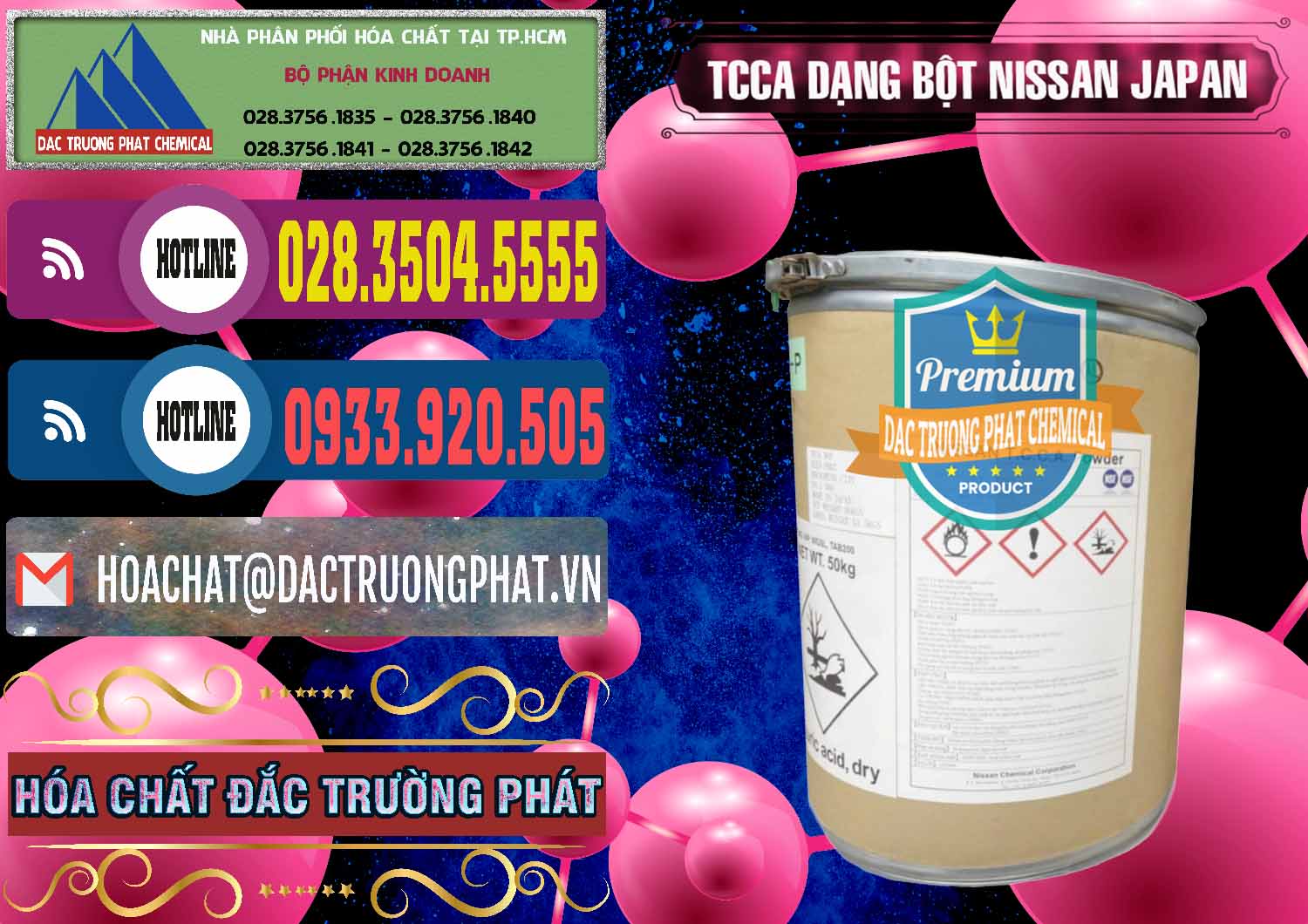 Cty bán & phân phối TCCA - Acid Trichloroisocyanuric 90% Dạng Bột Nissan Nhật Bản Japan - 0375 - Công ty phân phối và bán hóa chất tại TP.HCM - muabanhoachat.com.vn
