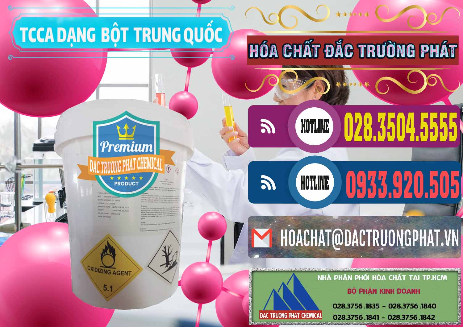 Cty cung ứng và bán TCCA - Acid Trichloroisocyanuric Dạng Bột Thùng 20kg Trung Quốc China - 0386 - Nhà cung cấp - bán hóa chất tại TP.HCM - muabanhoachat.com.vn