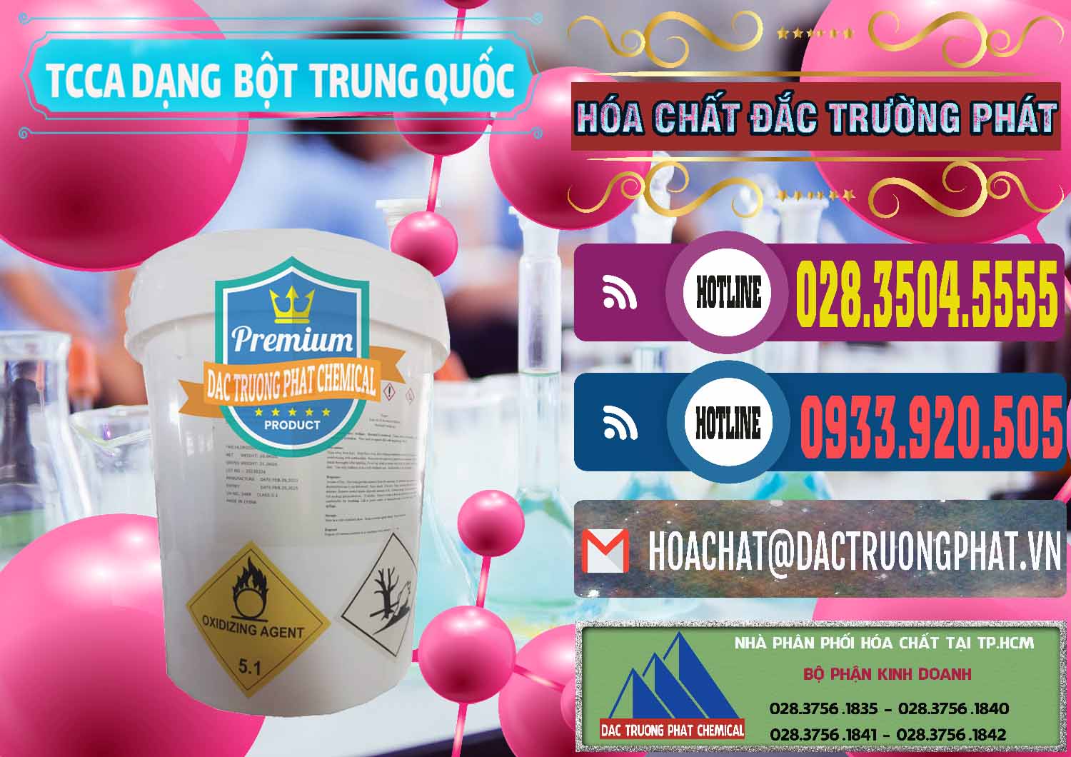 Công ty nhập khẩu - bán TCCA - Acid Trichloroisocyanuric Dạng Bột Thùng 20kg Trung Quốc China - 0386 - Chuyên bán & phân phối hóa chất tại TP.HCM - muabanhoachat.com.vn