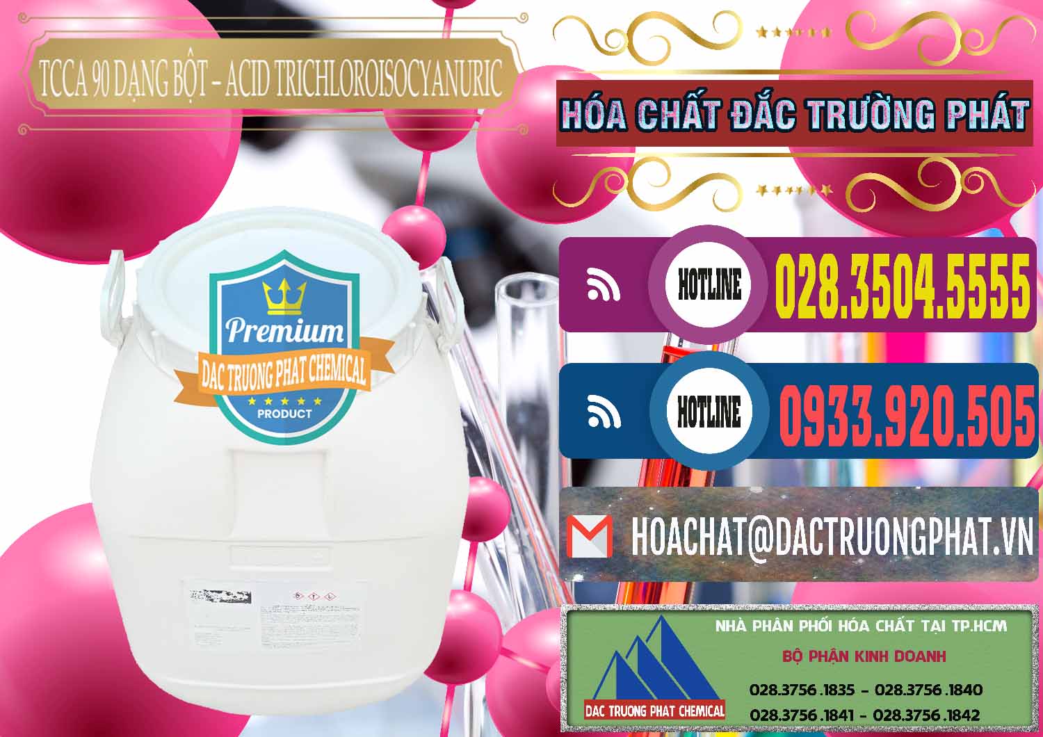Nơi cung ứng & bán TCCA - Acid Trichloroisocyanuric 90% Dạng Bột Trung Quốc China - 0161 - Cung cấp & nhập khẩu hóa chất tại TP.HCM - muabanhoachat.com.vn