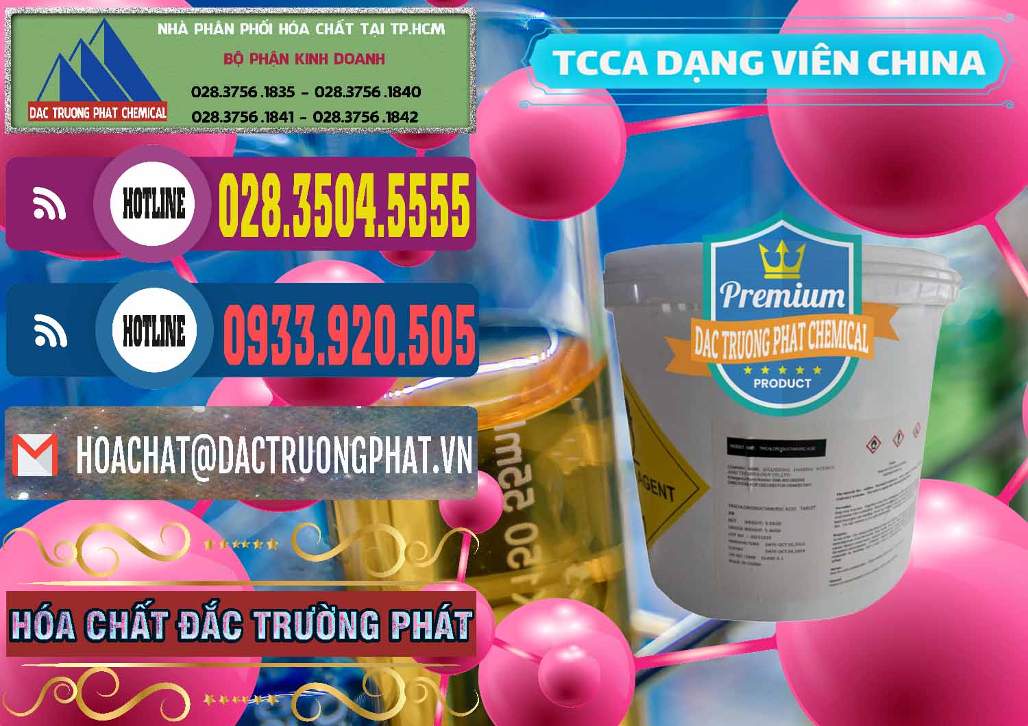 Nơi bán - cung cấp TCCA - Acid Trichloroisocyanuric Dạng Viên Thùng 5kg Trung Quốc China - 0379 - Chuyên cung cấp & nhập khẩu hóa chất tại TP.HCM - muabanhoachat.com.vn