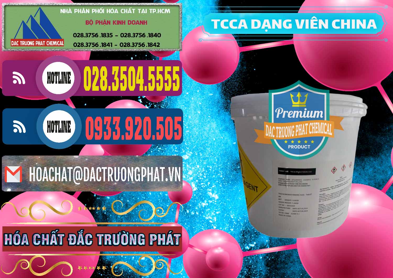 Công ty chuyên bán _ phân phối TCCA - Acid Trichloroisocyanuric Dạng Viên Thùng 5kg Trung Quốc China - 0379 - Công ty cung cấp & phân phối hóa chất tại TP.HCM - muabanhoachat.com.vn