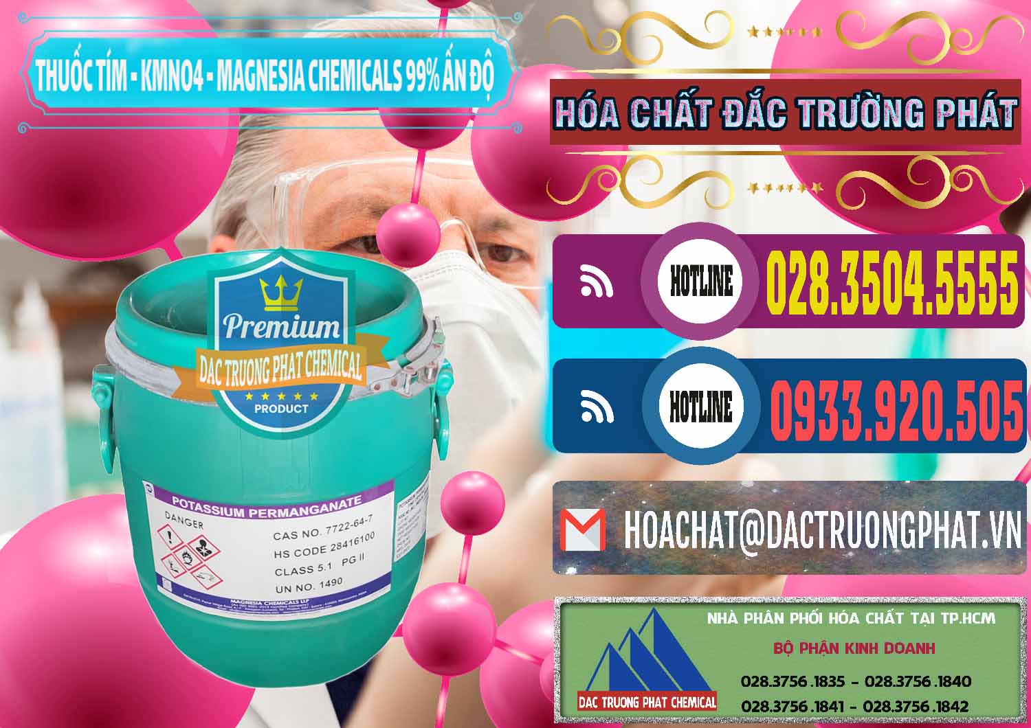 Công ty bán - phân phối Thuốc Tím - KMNO4 Magnesia Chemicals 99% Ấn Độ India - 0251 - Đơn vị chuyên phân phối _ bán hóa chất tại TP.HCM - muabanhoachat.com.vn