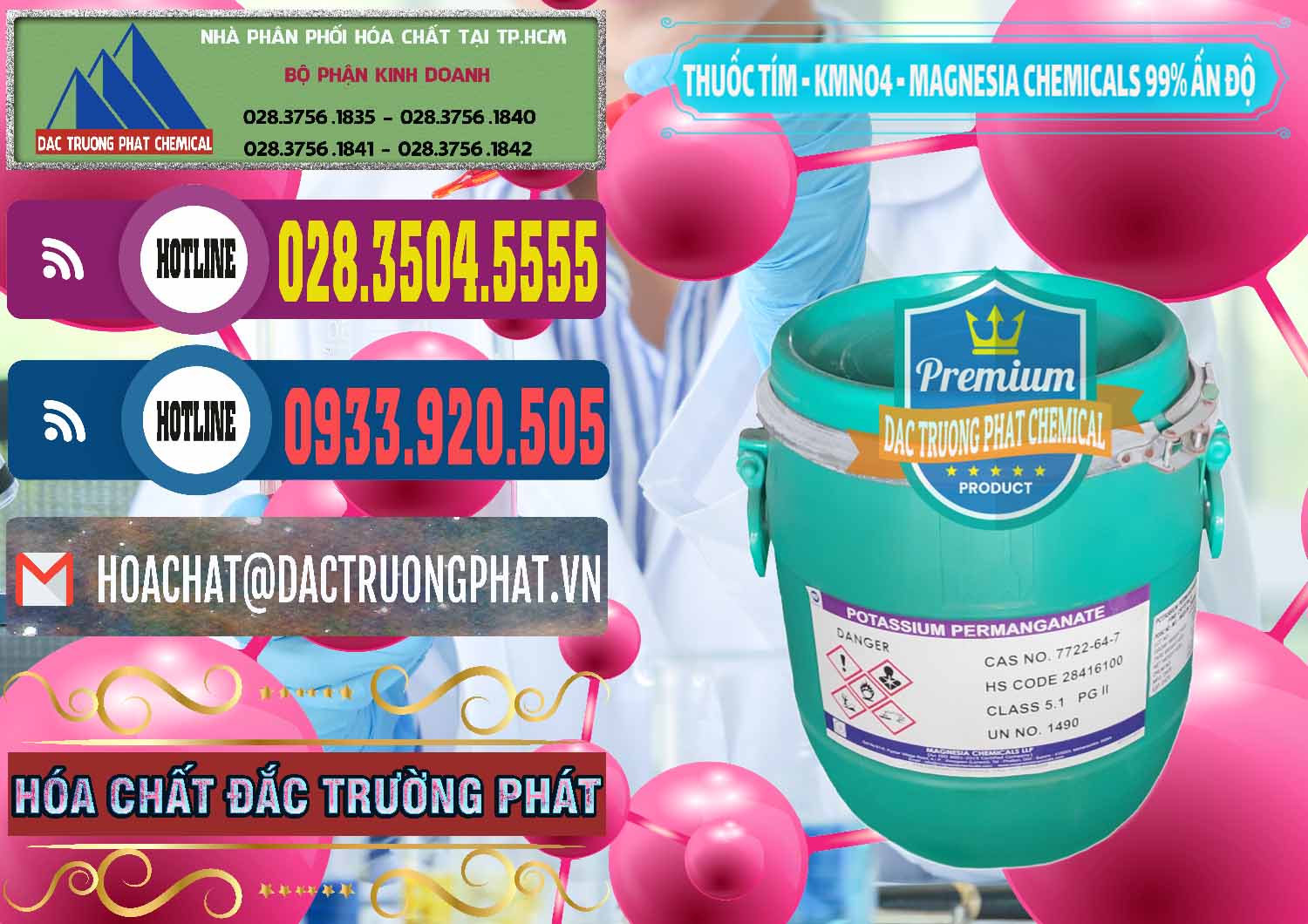 Nơi bán - phân phối Thuốc Tím - KMNO4 Magnesia Chemicals 99% Ấn Độ India - 0251 - Cty nhập khẩu & phân phối hóa chất tại TP.HCM - muabanhoachat.com.vn