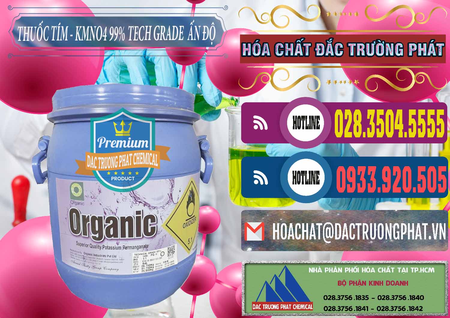 Đơn vị chuyên kinh doanh - bán Thuốc Tím - KMNO4 99% Organic Group Ấn Độ India - 0250 - Chuyên cung ứng - phân phối hóa chất tại TP.HCM - muabanhoachat.com.vn