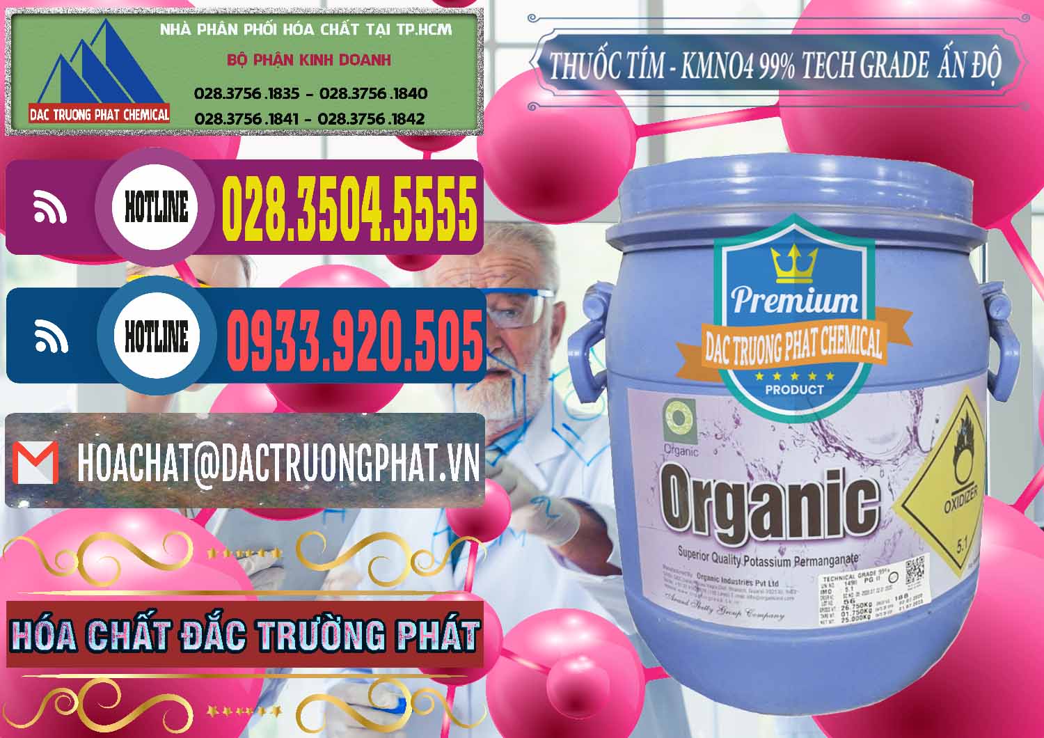 Đơn vị chuyên bán và cung cấp Thuốc Tím - KMNO4 99% Organic Group Ấn Độ India - 0250 - Đơn vị cung cấp - phân phối hóa chất tại TP.HCM - muabanhoachat.com.vn