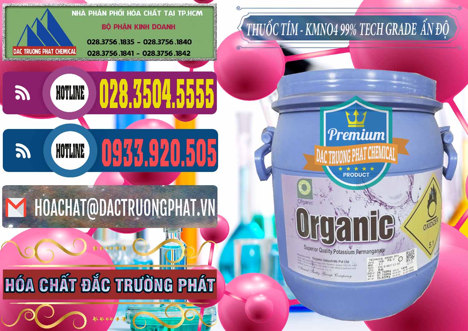 Công ty chuyên bán và phân phối Thuốc Tím - KMNO4 99% Organic Group Ấn Độ India - 0250 - Đơn vị nhập khẩu ( cung cấp ) hóa chất tại TP.HCM - muabanhoachat.com.vn