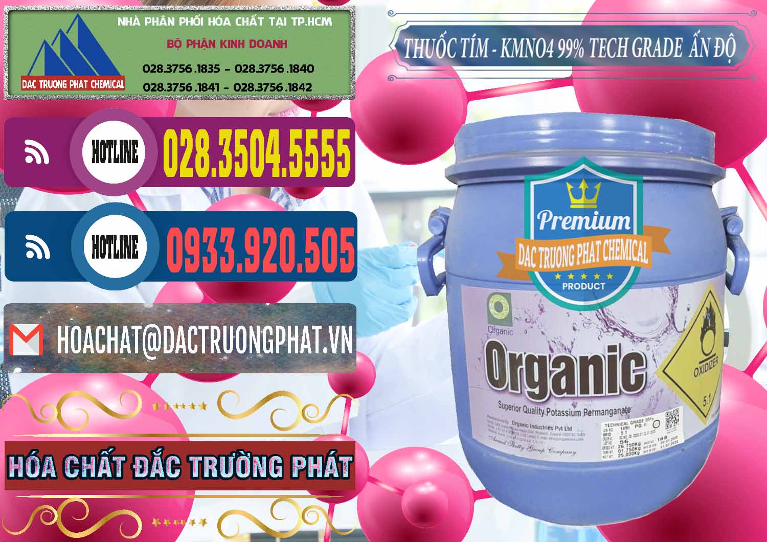 Nơi chuyên phân phối ( bán ) Thuốc Tím - KMNO4 99% Organic Group Ấn Độ India - 0250 - Công ty phân phối và cung cấp hóa chất tại TP.HCM - muabanhoachat.com.vn