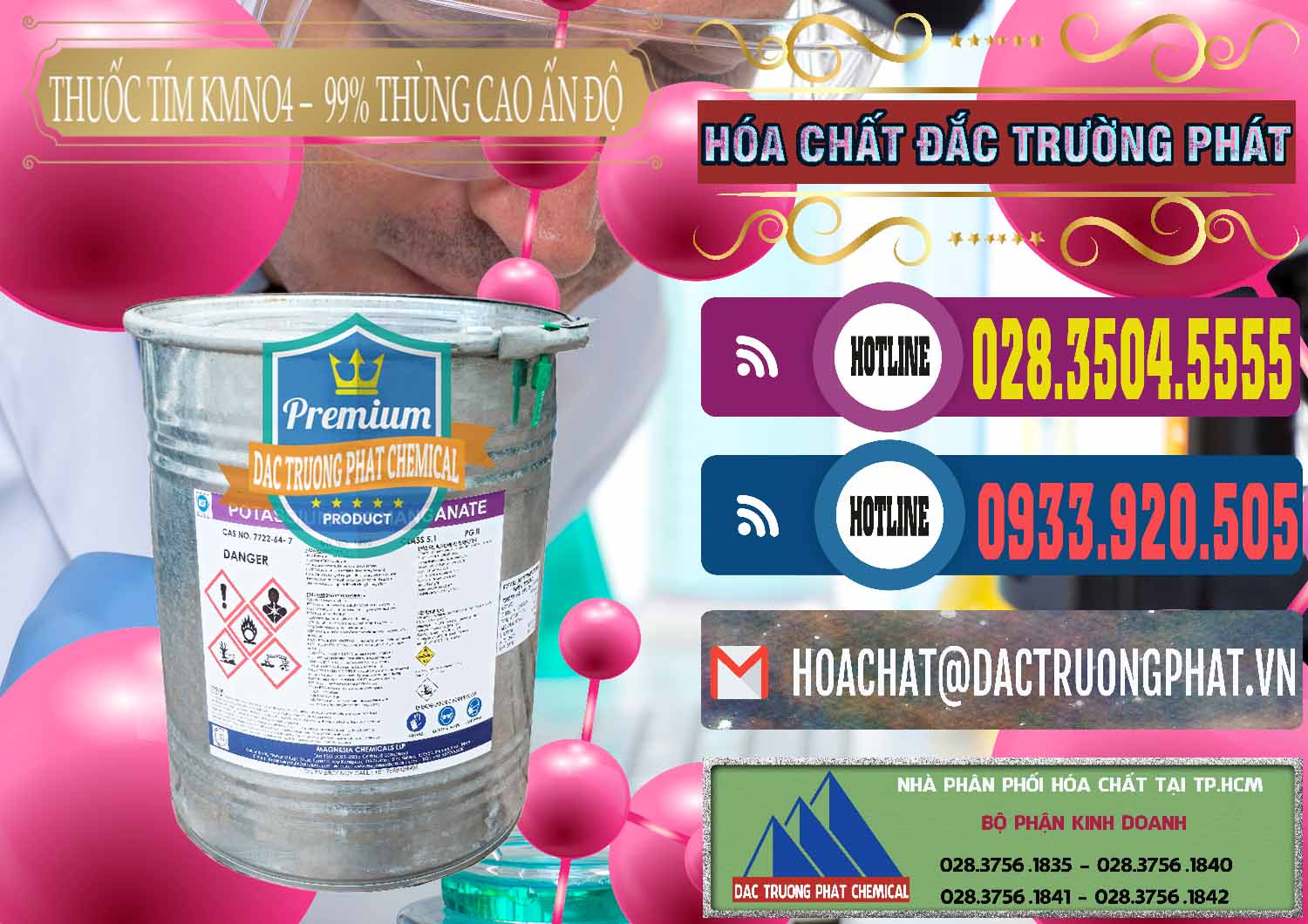 Nơi bán _ cung cấp Thuốc Tím - KMNO4 Thùng Cao 99% Magnesia Chemicals Ấn Độ India - 0164 - Nơi chuyên kinh doanh ( cung cấp ) hóa chất tại TP.HCM - muabanhoachat.com.vn