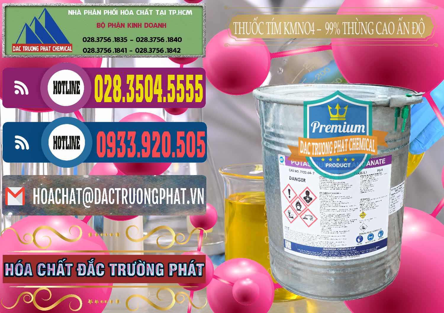 Đơn vị chuyên bán và cung ứng Thuốc Tím - KMNO4 Thùng Cao 99% Magnesia Chemicals Ấn Độ India - 0164 - Cung cấp và phân phối hóa chất tại TP.HCM - muabanhoachat.com.vn