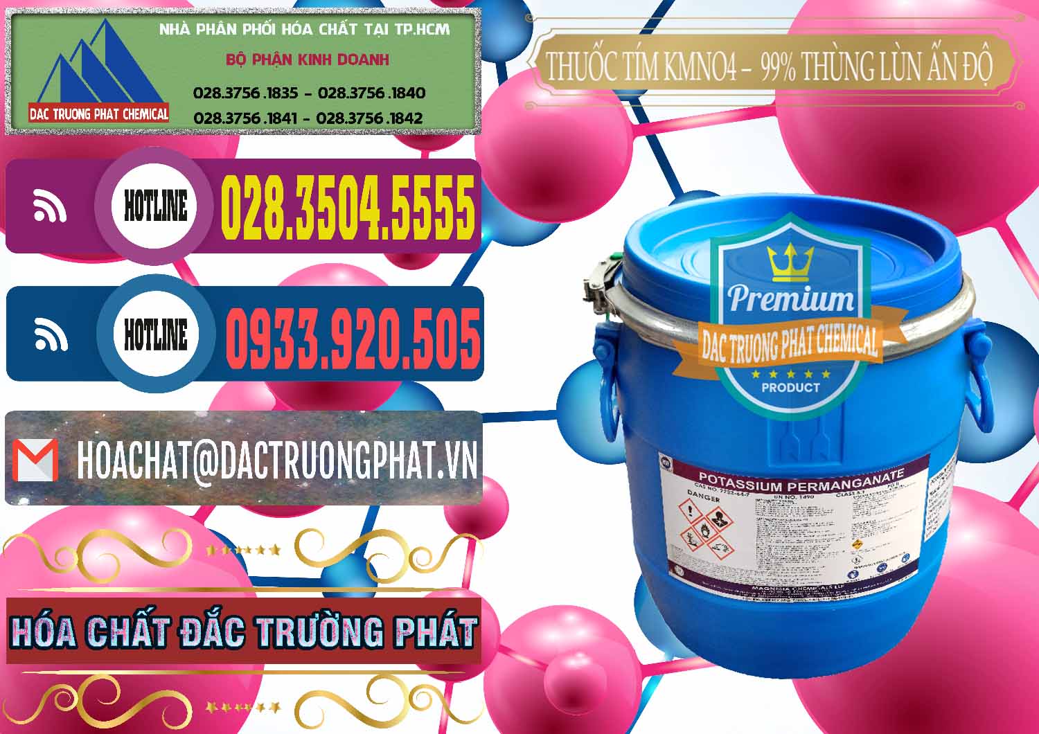 Chuyên cung cấp và bán Thuốc Tím - KMNO4 Thùng Lùn 99% Magnesia Chemicals Ấn Độ India - 0165 - Nhà phân phối ( kinh doanh ) hóa chất tại TP.HCM - muabanhoachat.com.vn
