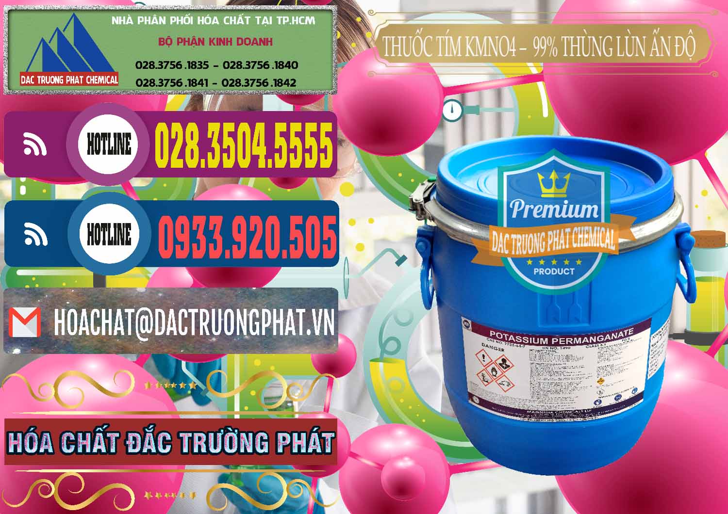 Đơn vị bán _ cung cấp Thuốc Tím - KMNO4 Thùng Lùn 99% Magnesia Chemicals Ấn Độ India - 0165 - Nơi chuyên cung cấp - nhập khẩu hóa chất tại TP.HCM - muabanhoachat.com.vn