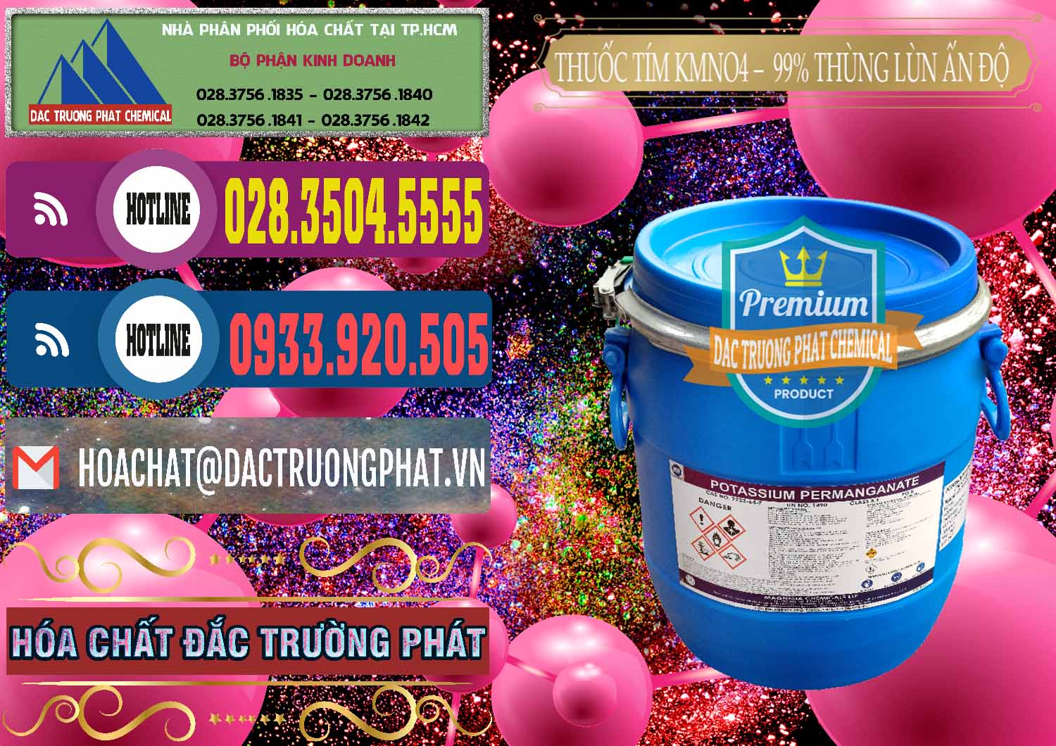 Nơi chuyên bán và phân phối Thuốc Tím - KMNO4 Thùng Lùn 99% Magnesia Chemicals Ấn Độ India - 0165 - Cty bán và cung cấp hóa chất tại TP.HCM - muabanhoachat.com.vn
