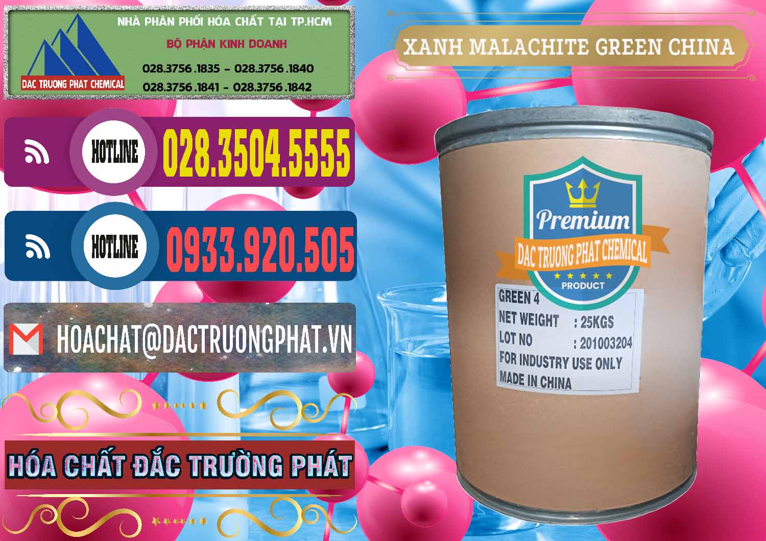 Công ty chuyên phân phối & bán Xanh Malachite Green Trung Quốc China - 0325 - Chuyên phân phối ( kinh doanh ) hóa chất tại TP.HCM - muabanhoachat.com.vn